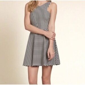 Hollister Black White Striped Dress Size small